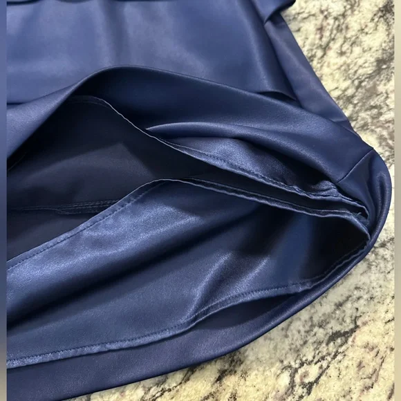 Max and Cleo Mariner Blue Strapless Tiered Ruffle Cocktail Dress Size 8 - Picture 11 of 13